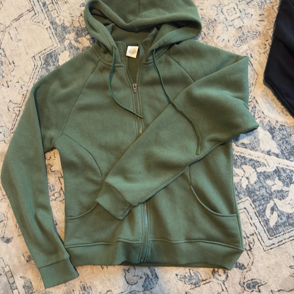 Green Zip-Up Hoodie